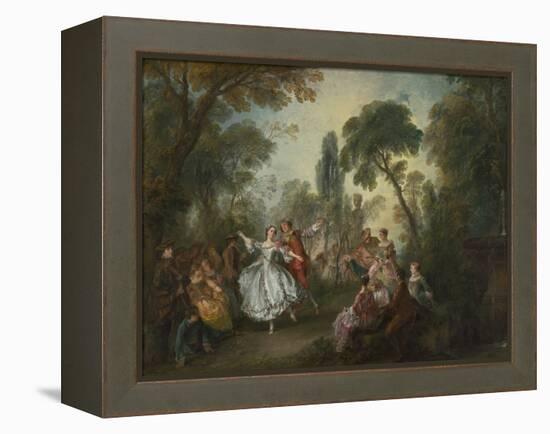 La Camargo Dancing, by Nicolas Lancret, 1730, French painting,-Nicolas Lancret-Framed Stretched Canvas