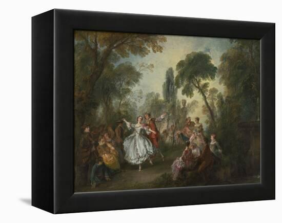 La Camargo Dancing, by Nicolas Lancret, 1730, French painting,-Nicolas Lancret-Framed Stretched Canvas