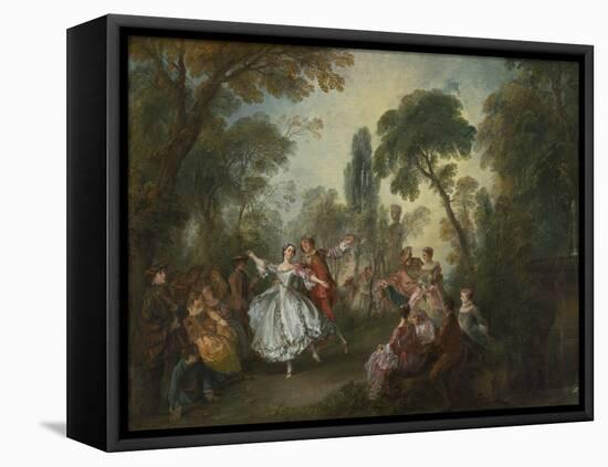 La Camargo Dancing, by Nicolas Lancret, 1730, French painting,-Nicolas Lancret-Framed Stretched Canvas