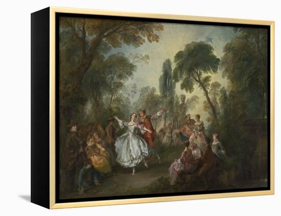 La Camargo Dancing, by Nicolas Lancret, 1730, French painting,-Nicolas Lancret-Framed Stretched Canvas