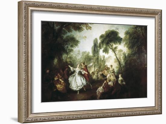 La Camargo Dancing-Nicolas Lancret-Framed Art Print