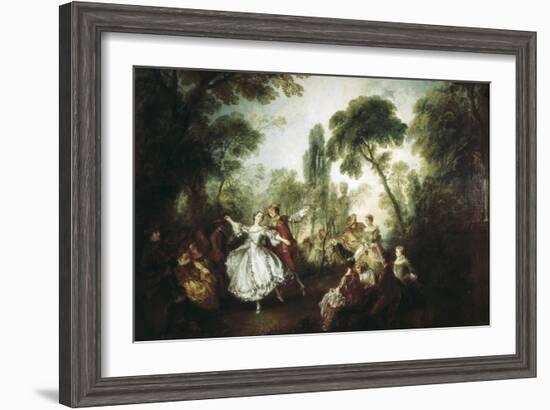 La Camargo Dancing-Nicolas Lancret-Framed Art Print