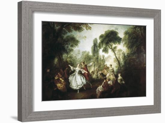 La Camargo Dancing-Nicolas Lancret-Framed Art Print