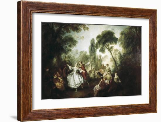 La Camargo Dancing-Nicolas Lancret-Framed Art Print