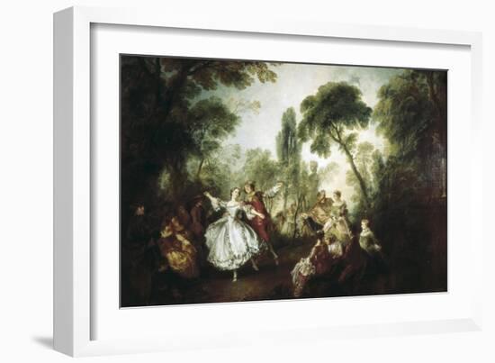 La Camargo Dancing-Nicolas Lancret-Framed Art Print