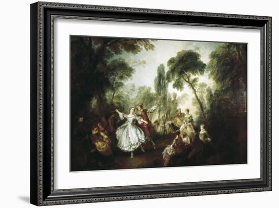 La Camargo Dancing-Nicolas Lancret-Framed Art Print