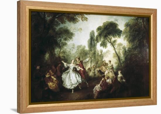 La Camargo Dancing-Nicolas Lancret-Framed Stretched Canvas