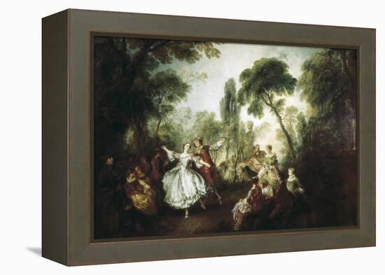 La Camargo Dancing-Nicolas Lancret-Framed Stretched Canvas