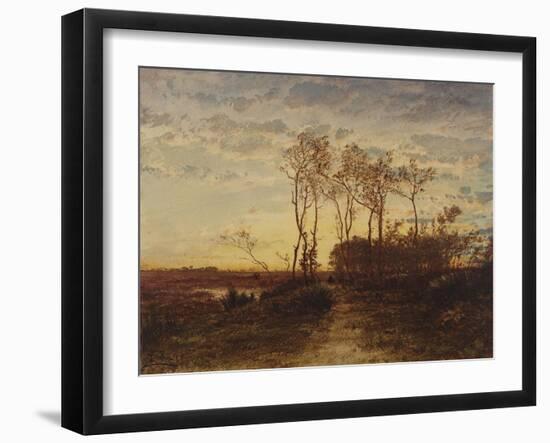 La Camargue, coucher de soleil-Félix Ziem-Framed Giclee Print