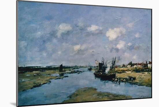 La Canche at Low Tide, Etaples-Eugene Louis Boudin-Mounted Giclee Print