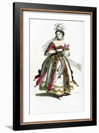 La Cantatrice costume dated-Maurice Sand-Framed Giclee Print