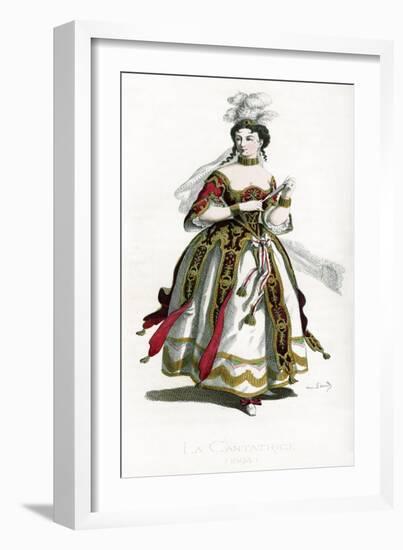 La Cantatrice costume dated-Maurice Sand-Framed Giclee Print