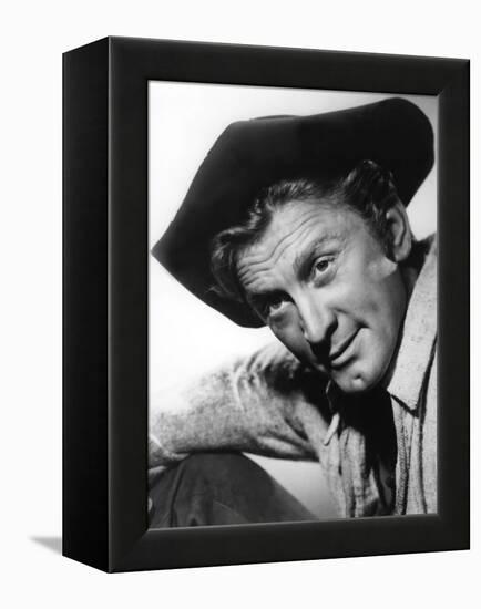 La captive aux yeux clairs THE BIG SKY by HowardHawks with Kirk Douglas, 1952 (b/w photo)-null-Framed Stretched Canvas