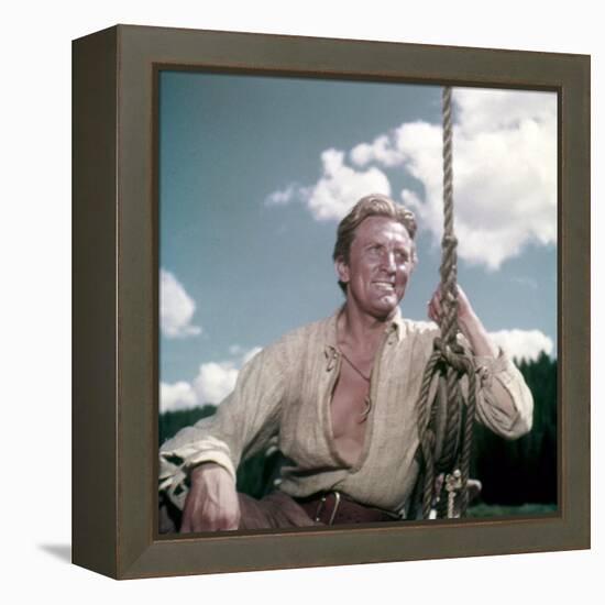 La captive aux yeux clairs THE BIG SKY by HowardHawks with Kirk Douglas, 1952 (photo)-null-Framed Stretched Canvas