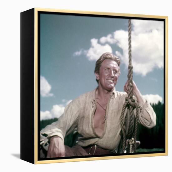 La captive aux yeux clairs THE BIG SKY by HowardHawks with Kirk Douglas, 1952 (photo)-null-Framed Stretched Canvas