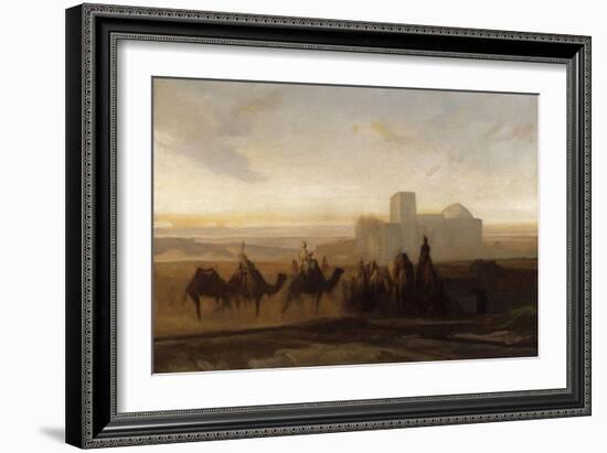 La Caravane-Alexandre Gabriel Decamps-Framed Giclee Print