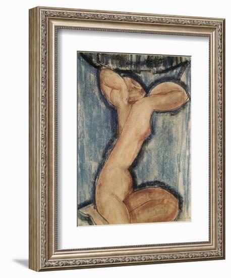 La cariatide-Amedeo Modigliani-Framed Giclee Print