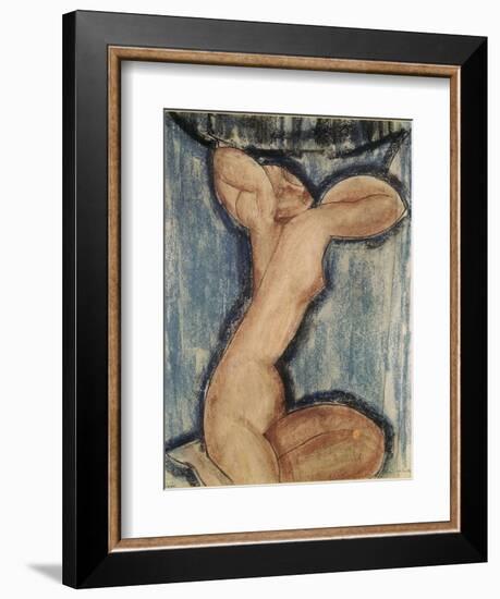 La cariatide-Amedeo Modigliani-Framed Giclee Print