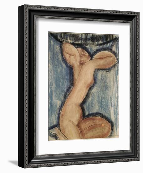 La cariatide-Amedeo Modigliani-Framed Giclee Print