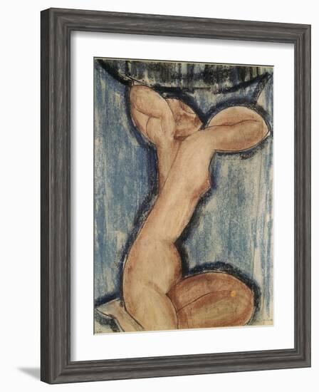 La cariatide-Amedeo Modigliani-Framed Giclee Print