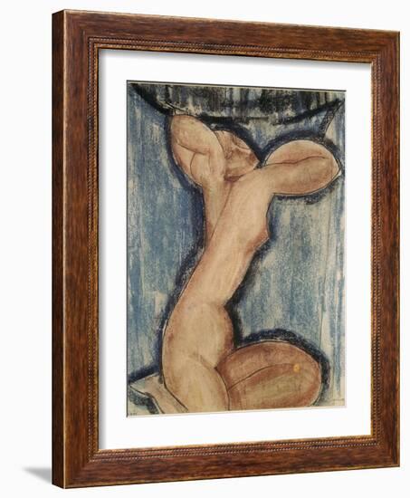 La cariatide-Amedeo Modigliani-Framed Giclee Print