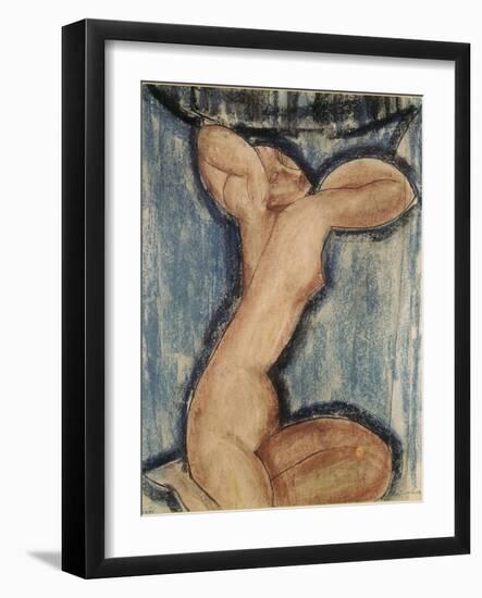 La cariatide-Amedeo Modigliani-Framed Giclee Print