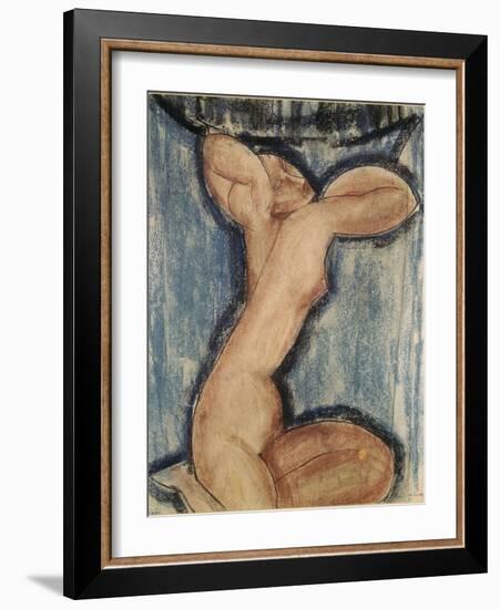 La cariatide-Amedeo Modigliani-Framed Giclee Print