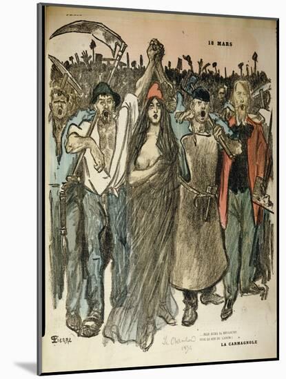 La Carmagnole," Patriotic Song of the French Revolution, from "Le Chambard Socialiste," 1894-Théophile Alexandre Steinlen-Mounted Giclee Print