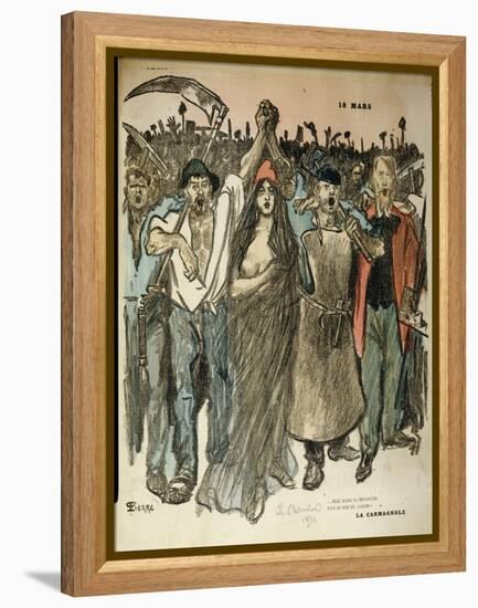 La Carmagnole," Patriotic Song of the French Revolution, from "Le Chambard Socialiste," 1894-Théophile Alexandre Steinlen-Framed Premier Image Canvas