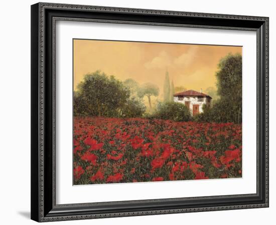 La Casa e i Papaveri-Guido Borelli-Framed Giclee Print