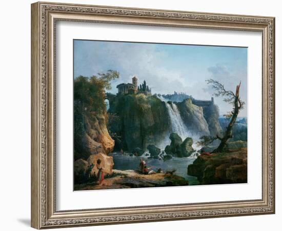 La Cascade De Tivoli, the Waterfall at Tivoli-Hubert Robert-Framed Giclee Print