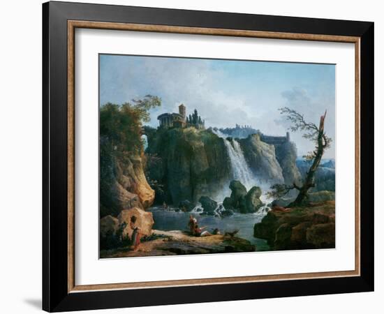 La Cascade De Tivoli, the Waterfall at Tivoli-Hubert Robert-Framed Giclee Print