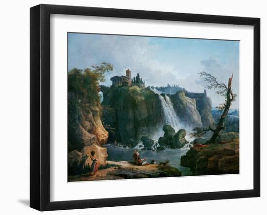 La Cascade De Tivoli, the Waterfall at Tivoli-Hubert Robert-Framed Giclee Print