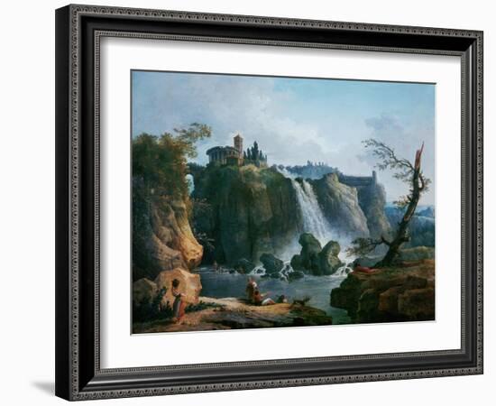 La Cascade De Tivoli, the Waterfall at Tivoli-Hubert Robert-Framed Giclee Print