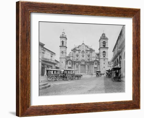 La Catedral, Havana, Cathedral of the Virgin Mary of the Immaculate Conception-William Henry Jackson-Framed Photo