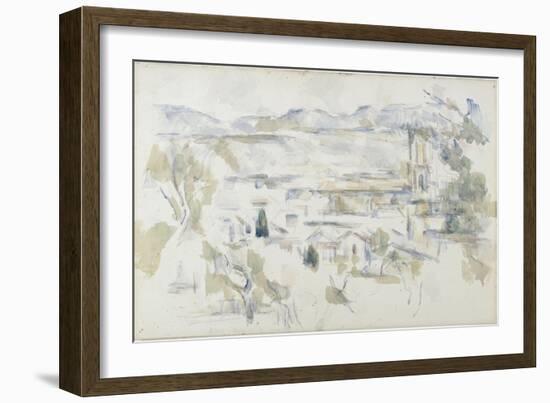 La cathédrale d'Aix-Paul Cézanne-Framed Giclee Print