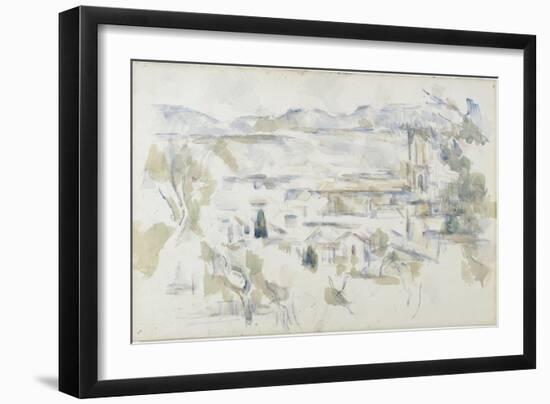 La cathédrale d'Aix-Paul Cézanne-Framed Giclee Print