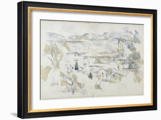 La cathédrale d'Aix-Paul Cézanne-Framed Giclee Print