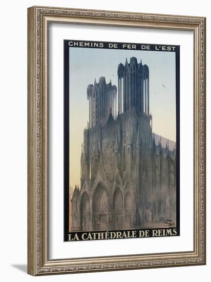 La Cathedrale De Reims Poster-Jean Droit-Framed Giclee Print