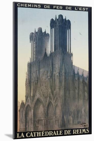 La Cathedrale De Reims Poster-Jean Droit-Mounted Giclee Print