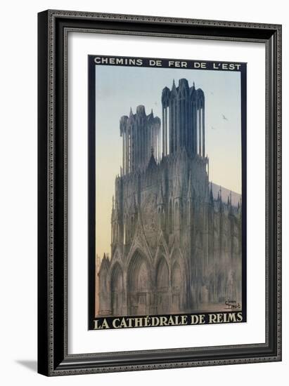 La Cathedrale De Reims Poster-Jean Droit-Framed Giclee Print