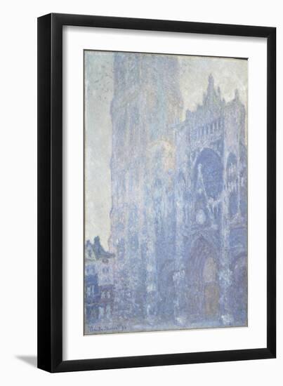 La cathédrale de Rouen. Le portail et la tour Saint-Romain, effet du matin-Claude Monet-Framed Giclee Print