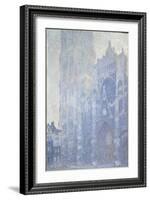 La cathédrale de Rouen. Le portail et la tour Saint-Romain, effet du matin-Claude Monet-Framed Giclee Print