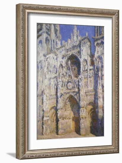 La Cathédrale De Rouen, Le Portail Et La Tour Saint-Romain, Plein Soleil, Harmonie Bleue Et-Claude Monet-Framed Giclee Print