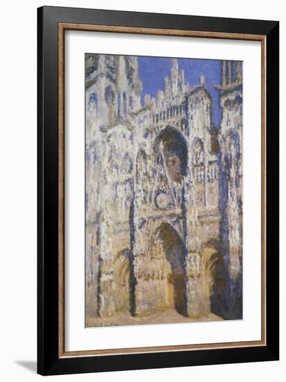 La Cathédrale De Rouen, Le Portail Et La Tour Saint-Romain, Plein Soleil, Harmonie Bleue Et-Claude Monet-Framed Giclee Print