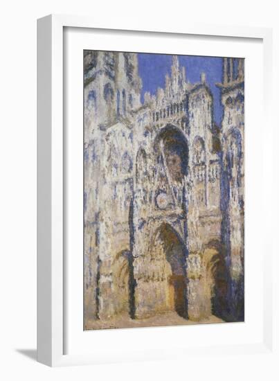 La Cathédrale De Rouen, Le Portail Et La Tour Saint-Romain, Plein Soleil, Harmonie Bleue Et-Claude Monet-Framed Giclee Print