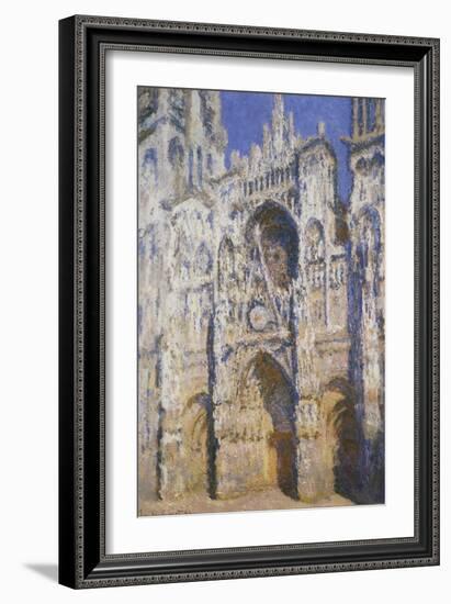 La Cathédrale De Rouen, Le Portail Et La Tour Saint-Romain, Plein Soleil, Harmonie Bleue Et-Claude Monet-Framed Giclee Print