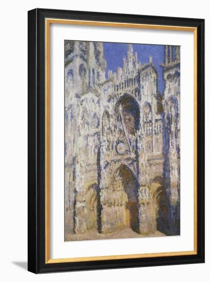 La Cathédrale De Rouen, Le Portail Et La Tour Saint-Romain, Plein Soleil, Harmonie Bleue Et-Claude Monet-Framed Giclee Print