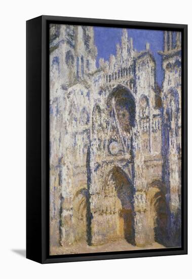 La Cathédrale De Rouen, Le Portail Et La Tour Saint-Romain, Plein Soleil, Harmonie Bleue Et-Claude Monet-Framed Premier Image Canvas