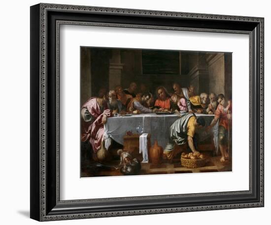 La Cene  (The Last Supper) Peinture D'agostino Carracci (1557-1602) 1594 Dim 172X237 Cm Museo Del-Agostino Carracci-Framed Giclee Print